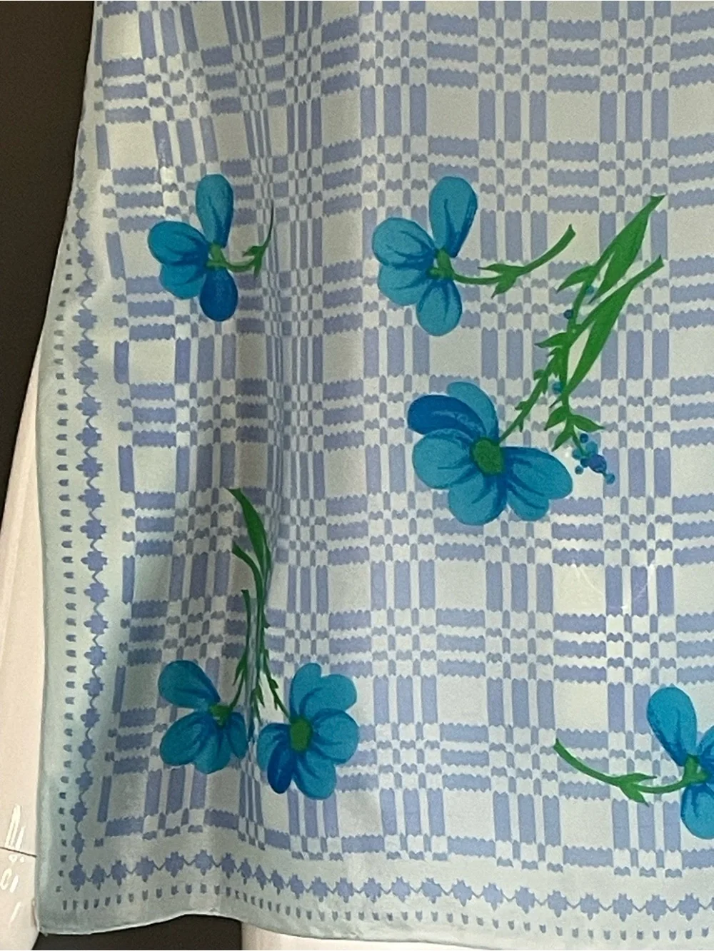 Vintage Adolfo Silk Scarf Delightful Florals 22 In Mint Condition